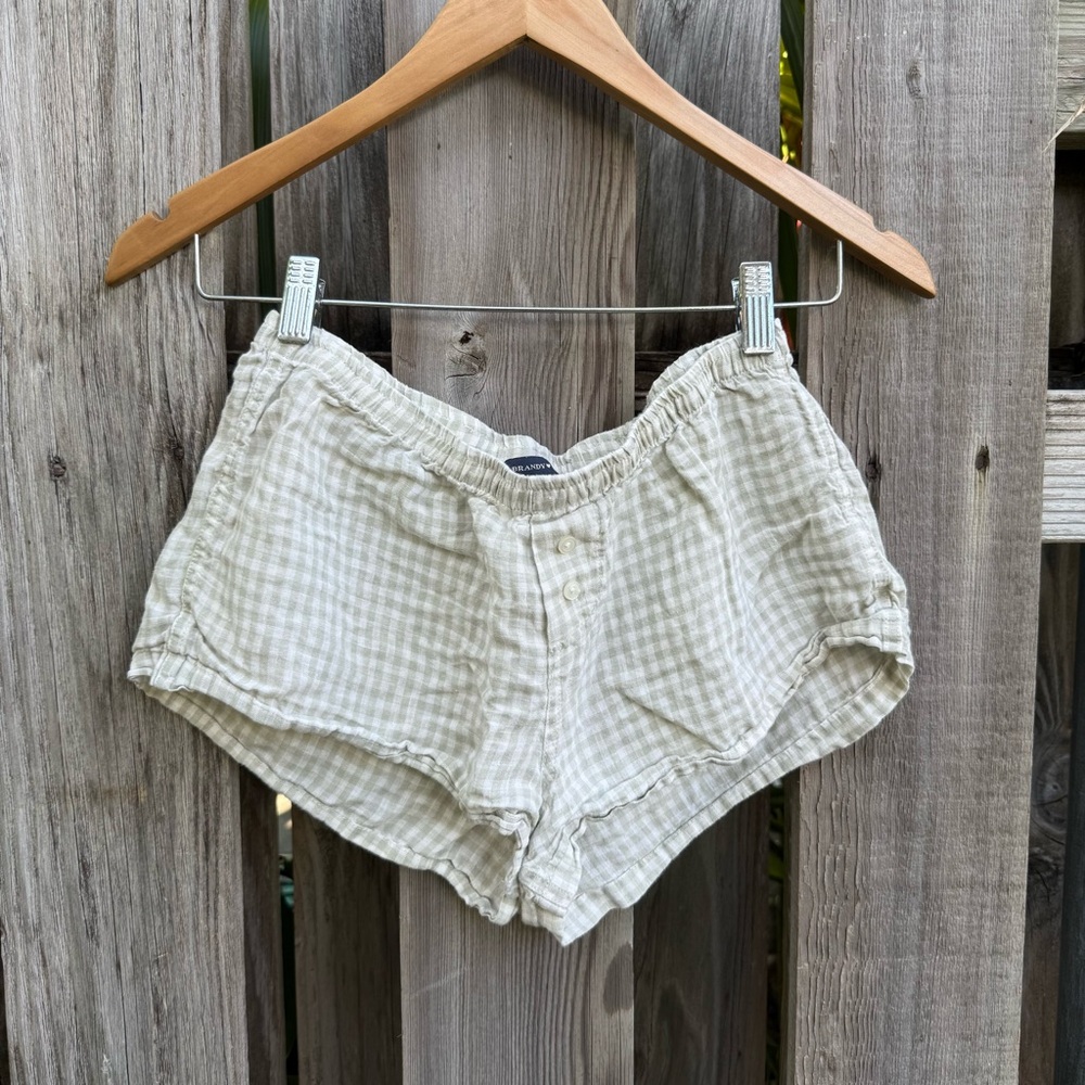 Brandy Gingham Linen Shorts
